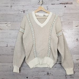 Vintage Claiborne Aztec/Nordic Print Knit Sweater